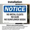 Signmission No Metal Cleats No Gum No Sunflower Seeds, 5 in W x Rectangle, Vinyl Decal OS-2PACK-NS-D-35-L-14701 - alternate 3